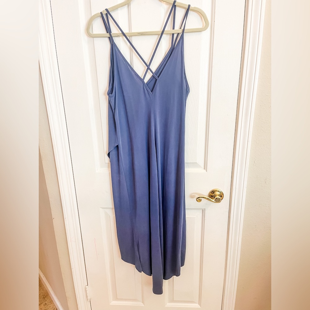 Mood and Melody Washed Blue High-Low Dress